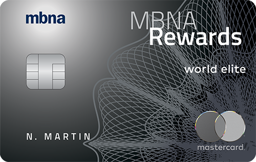 Unlock premium benefits with the MBNA Rewards World Elite Mastercard!